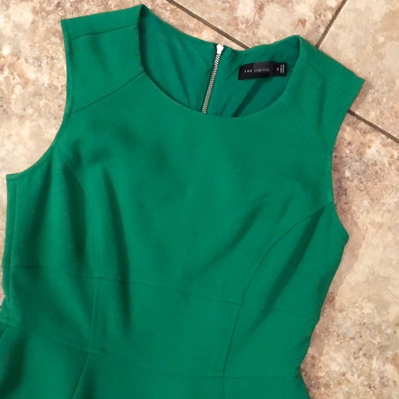 The Limited green fit and flare dress size 2 - Picture 4 of 7